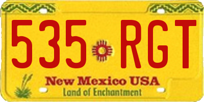 NM license plate 535RGT