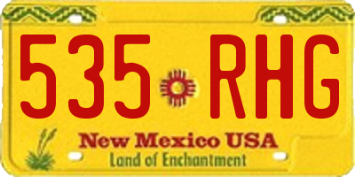 NM license plate 535RHG