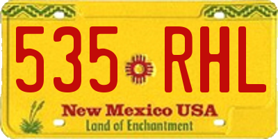 NM license plate 535RHL