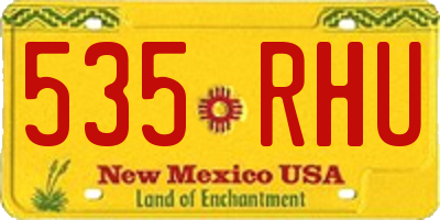 NM license plate 535RHU