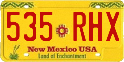 NM license plate 535RHX