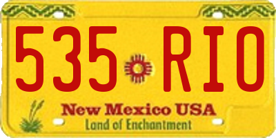 NM license plate 535RIO