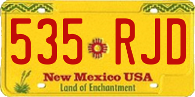 NM license plate 535RJD