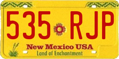 NM license plate 535RJP