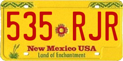 NM license plate 535RJR