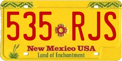 NM license plate 535RJS