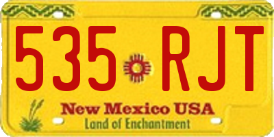 NM license plate 535RJT