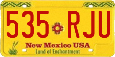NM license plate 535RJU