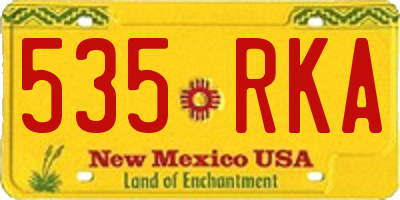 NM license plate 535RKA