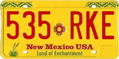 NM license plate 535RKE