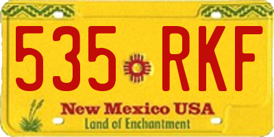 NM license plate 535RKF