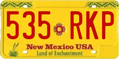 NM license plate 535RKP
