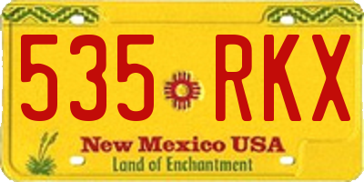 NM license plate 535RKX
