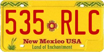 NM license plate 535RLC