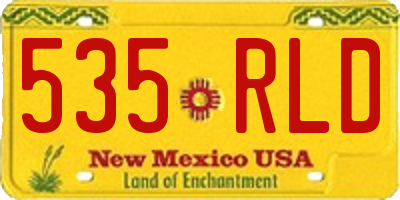 NM license plate 535RLD