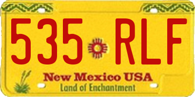 NM license plate 535RLF