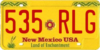 NM license plate 535RLG