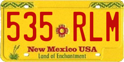 NM license plate 535RLM