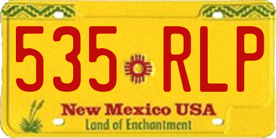 NM license plate 535RLP
