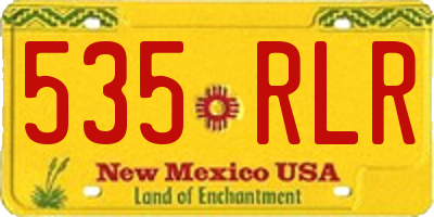 NM license plate 535RLR