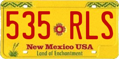 NM license plate 535RLS