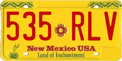 NM license plate 535RLV