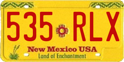 NM license plate 535RLX