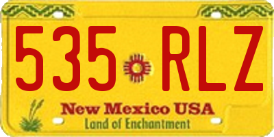 NM license plate 535RLZ