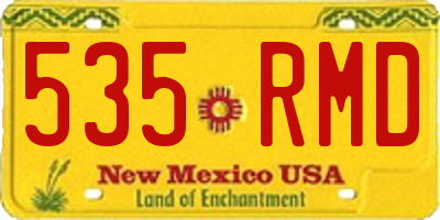 NM license plate 535RMD