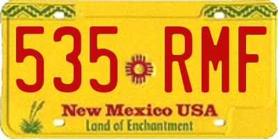 NM license plate 535RMF