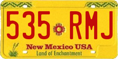 NM license plate 535RMJ