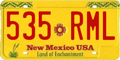 NM license plate 535RML