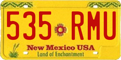 NM license plate 535RMU