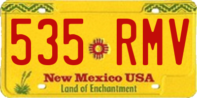 NM license plate 535RMV