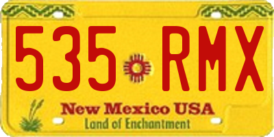 NM license plate 535RMX