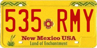 NM license plate 535RMY