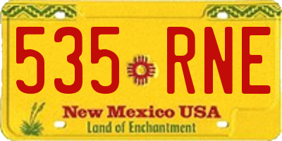 NM license plate 535RNE