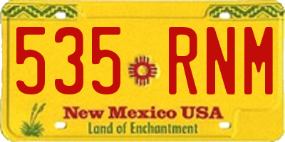 NM license plate 535RNM