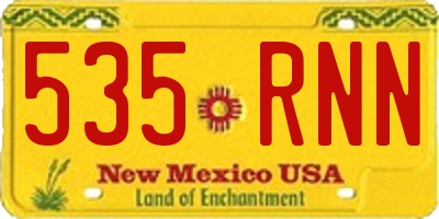 NM license plate 535RNN