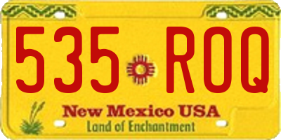 NM license plate 535ROQ