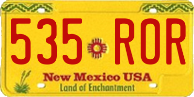 NM license plate 535ROR