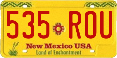 NM license plate 535ROU