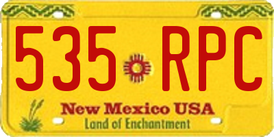 NM license plate 535RPC