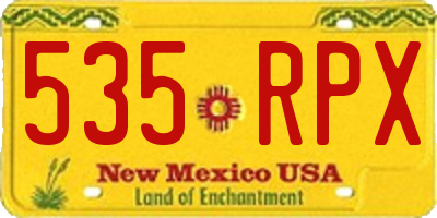 NM license plate 535RPX