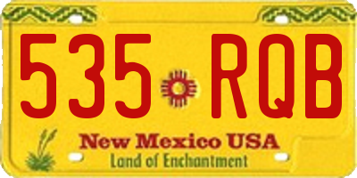 NM license plate 535RQB