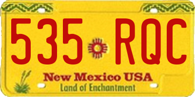 NM license plate 535RQC