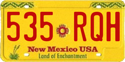 NM license plate 535RQH