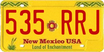 NM license plate 535RRJ