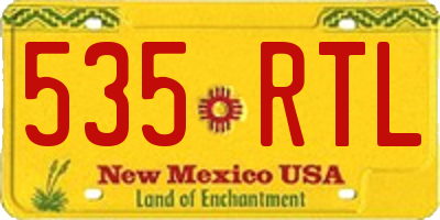 NM license plate 535RTL