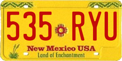 NM license plate 535RYU